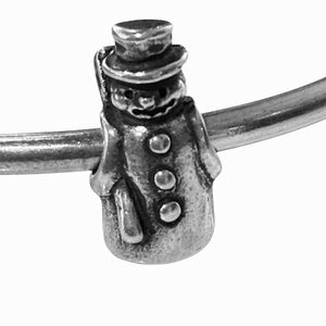 Authentic Trollbeads Sterling Silver 11327 Standing Snowman RETIRED